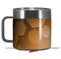 Skin Decal Wrap for Yeti Coffee Mug 14oz Bokeh Hex Orange - 14 oz CUP NOT INCLUDED by WraptorSkinz