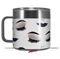 Skin Decal Wrap for Yeti Coffee Mug 14oz Face Dark Purple - 14 oz CUP NOT INCLUDED by WraptorSkinz