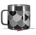 Skin Decal Wrap for Yeti Coffee Mug 14oz Scales Black - 14 oz CUP NOT INCLUDED by WraptorSkinz