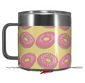 Skin Decal Wrap for Yeti Coffee Mug 14oz Donuts Yellow - 14 oz CUP NOT INCLUDED by WraptorSkinz