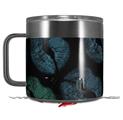 Skin Decal Wrap for Yeti Coffee Mug 14oz Blue Green And Black Lips - 14 oz CUP NOT INCLUDED by WraptorSkinz