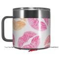 Skin Decal Wrap for Yeti Coffee Mug 14oz Pink Orange Lips - 14 oz CUP NOT INCLUDED by WraptorSkinz