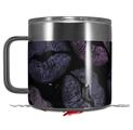 Skin Decal Wrap for Yeti Coffee Mug 14oz Purple And Black Lips - 14 oz CUP NOT INCLUDED by WraptorSkinz