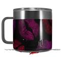 Skin Decal Wrap for Yeti Coffee Mug 14oz Red Pink And Black Lips - 14 oz CUP NOT INCLUDED by WraptorSkinz