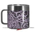 Skin Decal Wrap for Yeti Coffee Mug 14oz Folder Doodles Lavender - 14 oz CUP NOT INCLUDED by WraptorSkinz