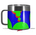 Skin Decal Wrap for Yeti Coffee Mug 14oz Drip Blue Green Red - 14 oz CUP NOT INCLUDED by WraptorSkinz