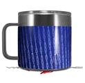 Skin Decal Wrap for Yeti Coffee Mug 14oz Binary Rain Blue - 14 oz CUP NOT INCLUDED by WraptorSkinz