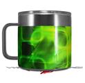 Skin Decal Wrap for Yeti Coffee Mug 14oz Cubic Shards Green - 14 oz CUP NOT INCLUDED by WraptorSkinz