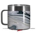 Skin Decal Wrap for Yeti Coffee Mug 14oz Blue Black Marble - 14 oz CUP NOT INCLUDED by WraptorSkinz