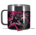 Skin Decal Wrap for Yeti Coffee Mug 14oz Baja 0003 Hot Pink - 14 oz CUP NOT INCLUDED by WraptorSkinz