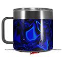 Skin Decal Wrap compatible with Yeti Coffee Mug 14oz Liquid Metal Chrome Royal Blue - 14 oz CUP NOT INCLUDED by WraptorSkinz