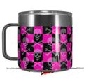 Skin Decal Wrap for Yeti Coffee Mug 14oz Skull and Crossbones Checkerboard - 14 oz CUP NOT INCLUDED by WraptorSkinz