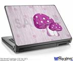 Laptop Skin (Small) - Mushrooms Hot Pink