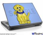 Laptop Skin (Small) - Puppy Dogs on Blue