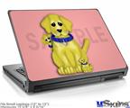 Laptop Skin (Small) - Puppy Dogs on Pink
