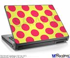 Laptop Skin (Small) - Kearas Polka Dots Pink And Yellow