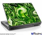 Laptop Skin (Small) - Liquid Metal Chrome Neon Green