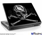 Laptop Skin (Small) - Chrome Skull on Black