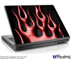 Laptop Skin (Small) - Metal Flames Red