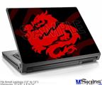Laptop Skin (Small) - Oriental Dragon Red on Black