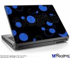 Laptop Skin (Small) - Lots of Dots Blue on Black