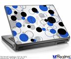 Laptop Skin (Small) - Lots of Dots Blue on White
