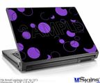 Laptop Skin (Small) - Lots of Dots Purple on Black