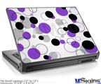 Laptop Skin (Small) - Lots of Dots Purple on White