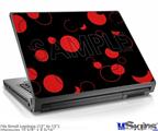 Laptop Skin (Small) - Lots of Dots Red on Black