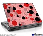 Laptop Skin (Small) - Lots of Dots Red on Pink