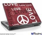 Laptop Skin (Small) - Love and Peace Pink