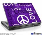 Laptop Skin (Small) - Love and Peace Purple