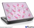 Laptop Skin (Small) - Flamingos on Pink