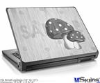 Laptop Skin (Small) - Mushrooms Gray