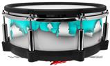 Skin Wrap works with Roland vDrum Shell PD-140DS Drum Ripped Colors Neon Teal Gray (DRUM NOT INCLUDED)