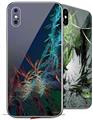 2 Decal style Skin Wraps set for Apple iPhone X and XS Amt