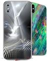 2 Decal style Skin Wraps set for Apple iPhone X and XS Breakthrough