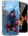 2 Decal style Skin Wraps set for Apple iPhone X and XS Castle Mount