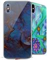 2 Decal style Skin Wraps set for Apple iPhone X and XS Celestial