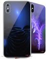 2 Decal style Skin Wraps set for Apple iPhone X and XS Basic