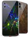 2 Decal style Skin Wraps set for Apple iPhone X and XS Busy