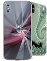 2 Decal style Skin Wraps set for Apple iPhone X and XS Chance Encounter