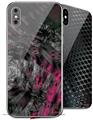 2 Decal style Skin Wraps set for Apple iPhone X and XS Ex Machina