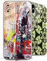 2 Decal style Skin Wraps set for Apple iPhone X and XS Abstract Graffiti