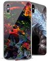 2 Decal style Skin Wraps set for Apple iPhone X and XS 6D