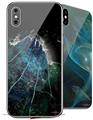 2 Decal style Skin Wraps set for Apple iPhone X and XS Aquatic 2