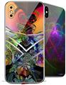 2 Decal style Skin Wraps set for Apple iPhone X and XS Atomic Love