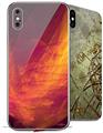 2 Decal style Skin Wraps set for Apple iPhone X and XS Eruption