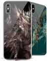 2 Decal style Skin Wraps set for Apple iPhone X and XS Fluff