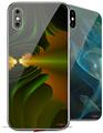 2 Decal style Skin Wraps set for Apple iPhone X and XS Contact